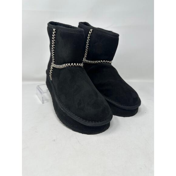 NWT Arizona Black Cozy Stitch Short Winter Boots SIZE 8 - Picture 10 of 10